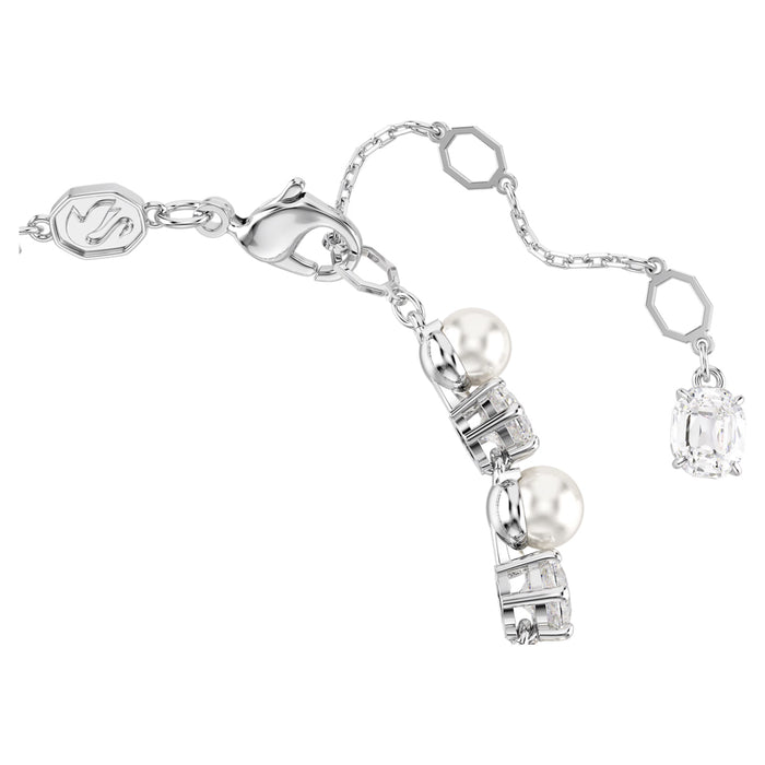Swarovski Matrix Crystal Tennis Bracelet with Crystal Pearls