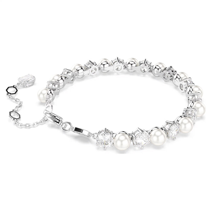 Swarovski Matrix Crystal Tennis Bracelet with Crystal Pearls