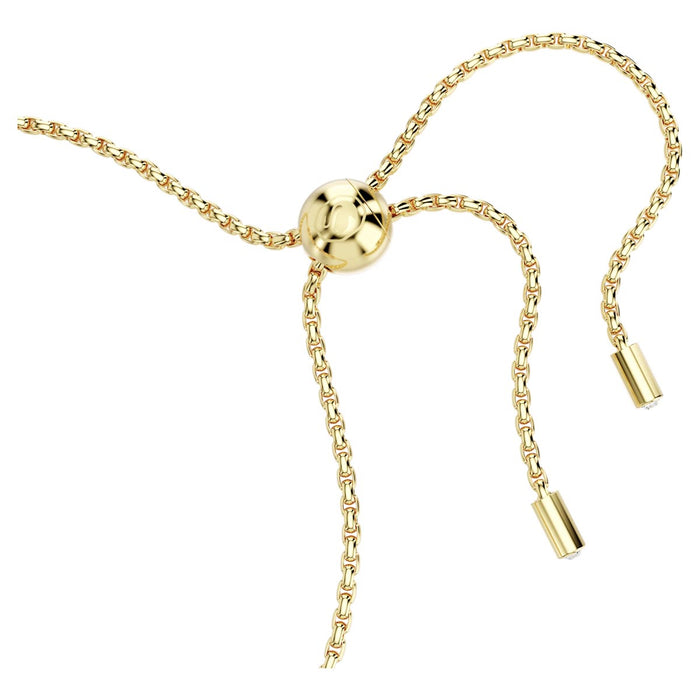 Swarovski Matrix Pink Crystal Bolo Bracelet in Yellow Tone Plate