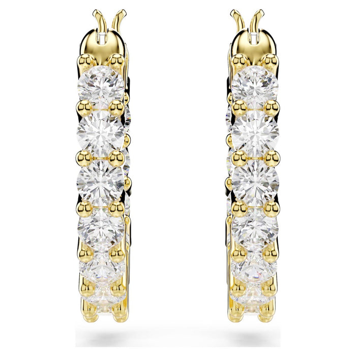 Swarovski Matrix Vittore Hoop Earrings in Yellow Tone Plate