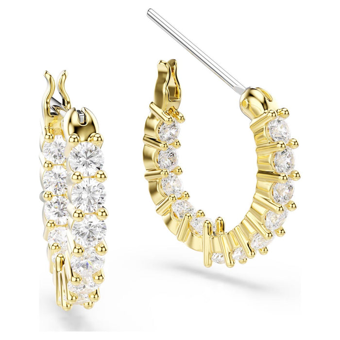 Swarovski Matrix Vittore Hoop Earrings in Yellow Tone Plate