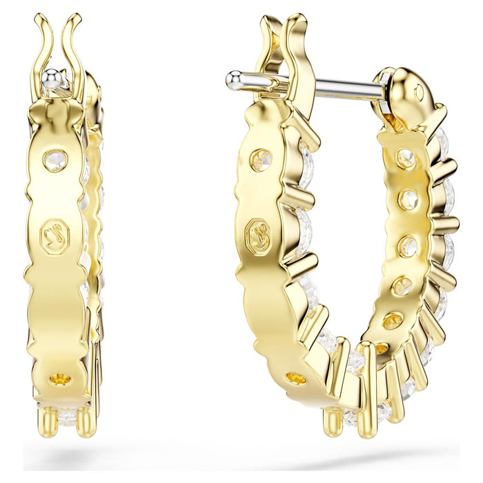 Swarovski Matrix Vittore Hoop Earrings in Yellow Tone Plate