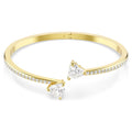 Swarovski Mesmera Bangle Bracelet in Yellow Tone Plate