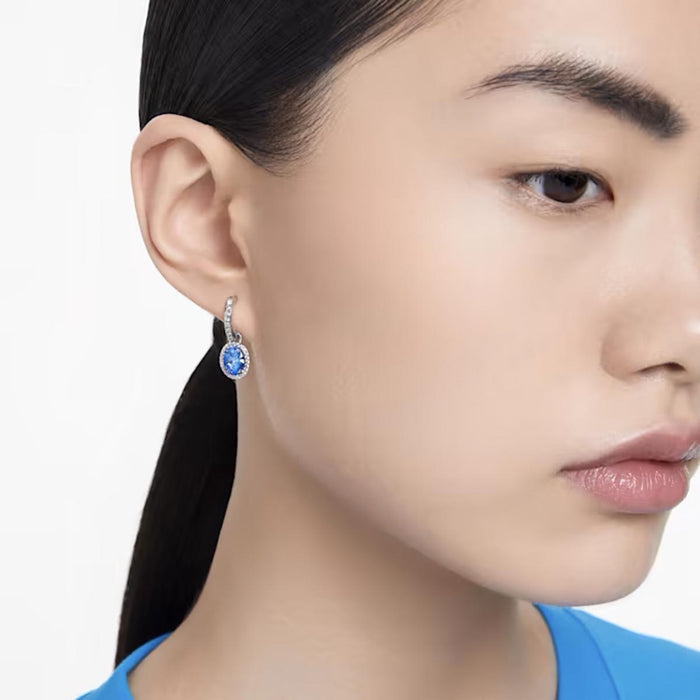 Swarovski Oval Blue Constella Drop Earrings