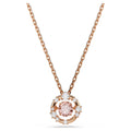 Swarovski Pink Constella Necklace in Rose Tone Plate