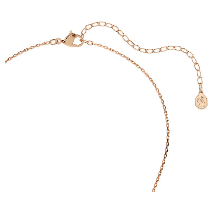 Swarovski Pink Constella Necklace in Rose Tone Plate