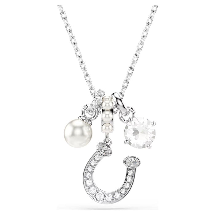 Swarovski Symbolica Horseshoe Necklace with Crystal Pearls