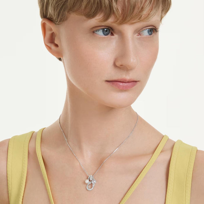 Swarovski Symbolica Horseshoe Necklace with Crystal Pearls