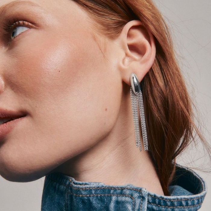 Sway Drop Earring- Silver