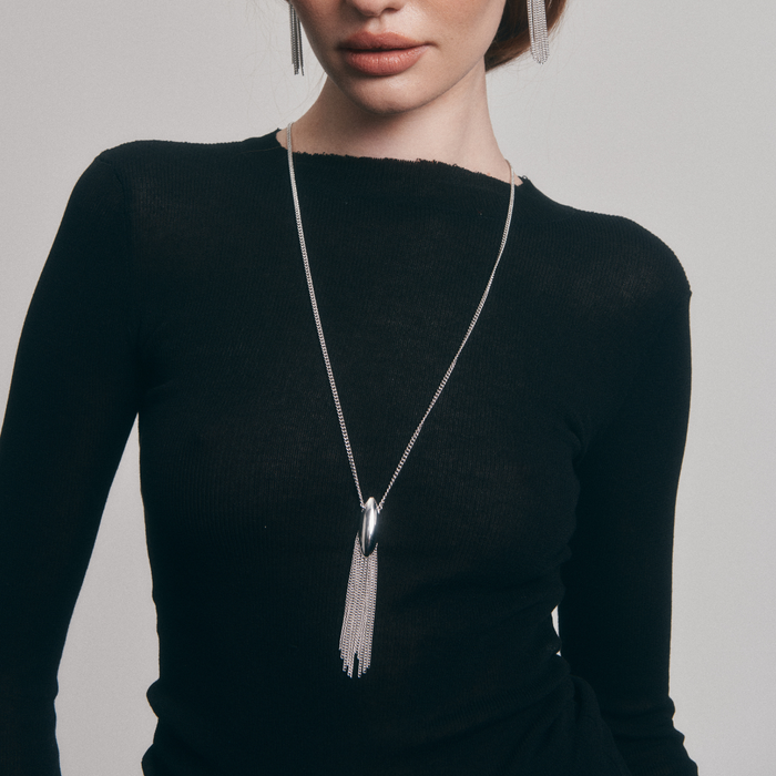Sway Pendant Necklace - Silver