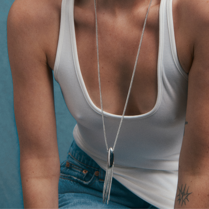 Sway Pendant Necklace - Silver