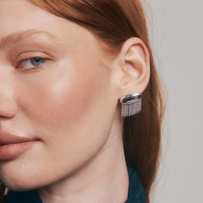 Sway Studs Earring - Silver