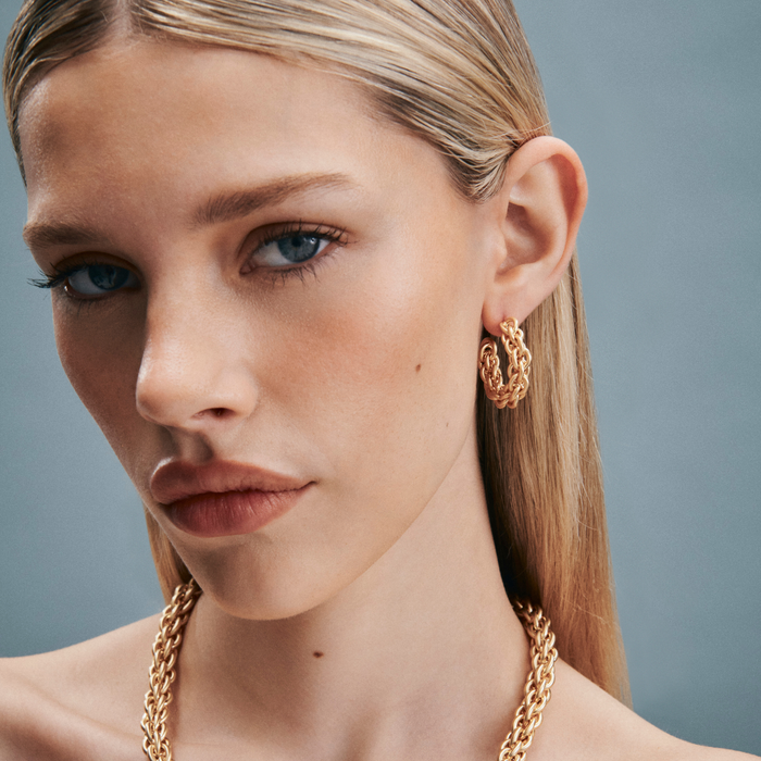 Tangled Chain Hoops