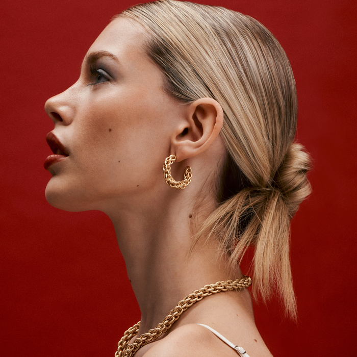 Tangled Chain Hoops