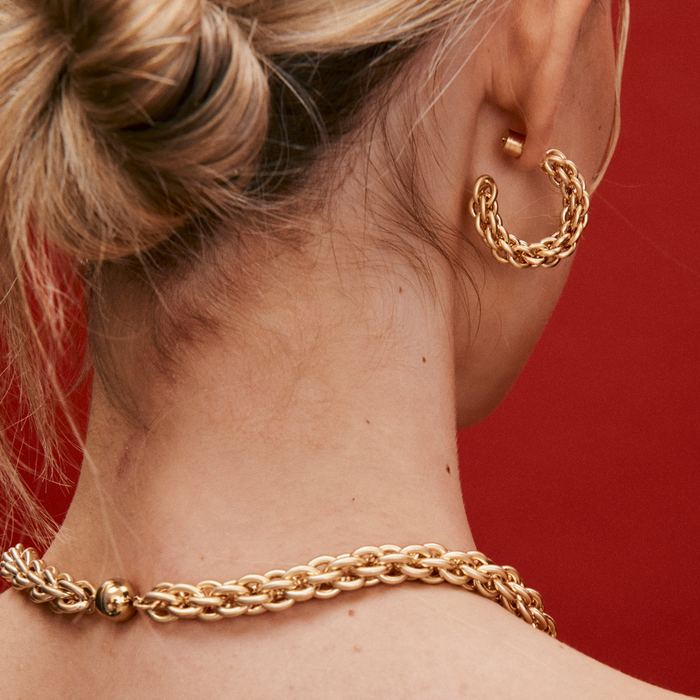 Tangled Chain Hoops