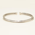 Three Row Bangle Bracelet in Sterling Silver