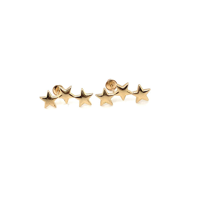 Three Stars Piercing in 18K Gold