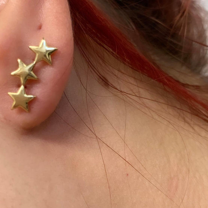 Three Stars Piercing in 18K Gold