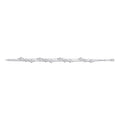 Three Strand Bead Bracelet in Sterling Silver