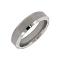 Triton Mens Beveled Wedding Band in Tungsten (6mm)