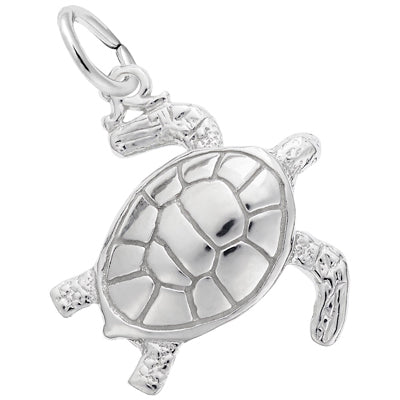 Turtle Charm in Sterling Silver