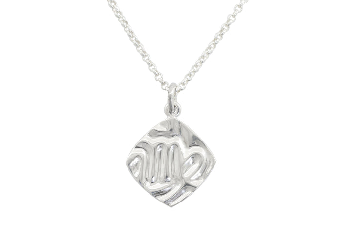 Zodiac Wave Pendants, Sterling Silver